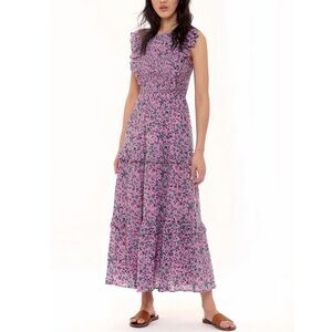 Banjanan Maxi Floral Smocked Iris Dress